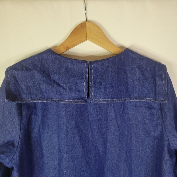 Vintage Heavyweight Deep Blue Denim Dress - Picture 6 of 16